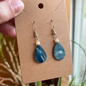 Blue Teardrop Earrings